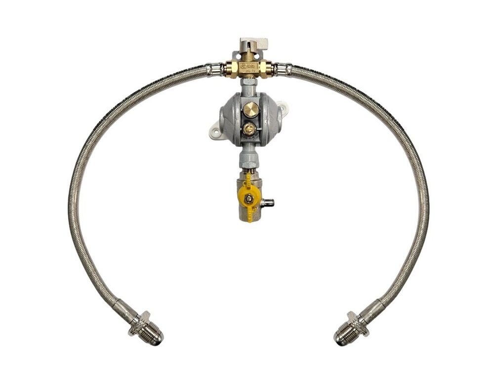 Manual Changeover Kit with POL Fittings, OPSO & Stainless Steel Pigtail