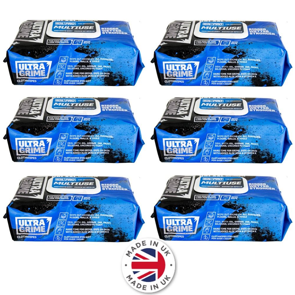 Uniwipe Ultragrime Huge Industrial Wipes Pack of 100
